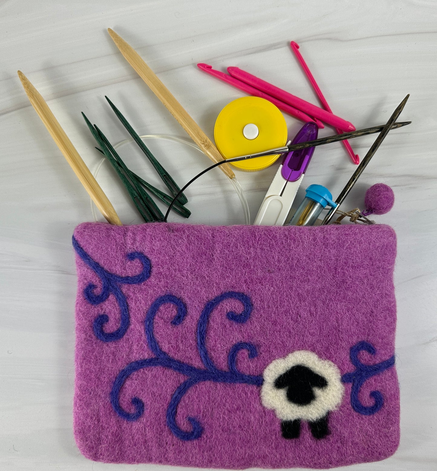 Sheep with Swirls Notions Pouch