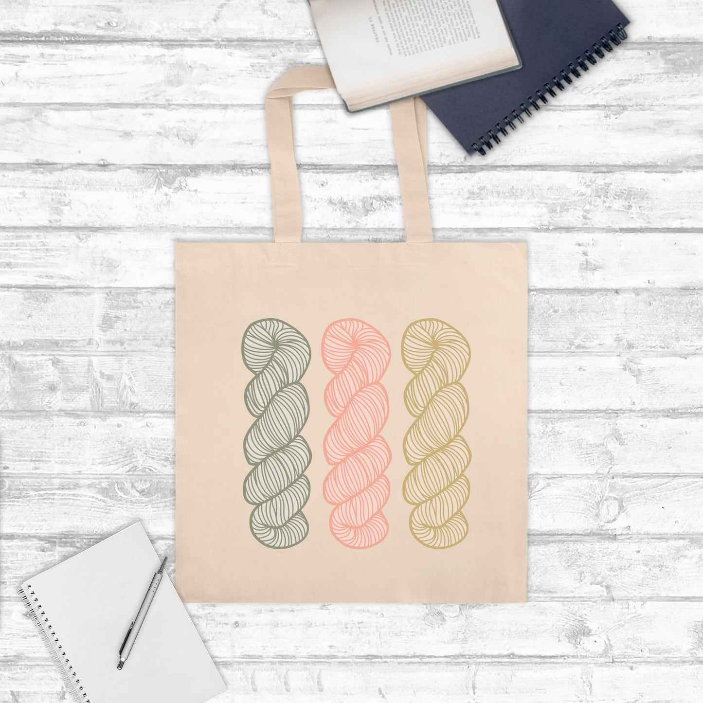 Yarn Trio Lightweight Tote Bag - Stylish, Practical, and Perfect for Yarn Enthusiasts