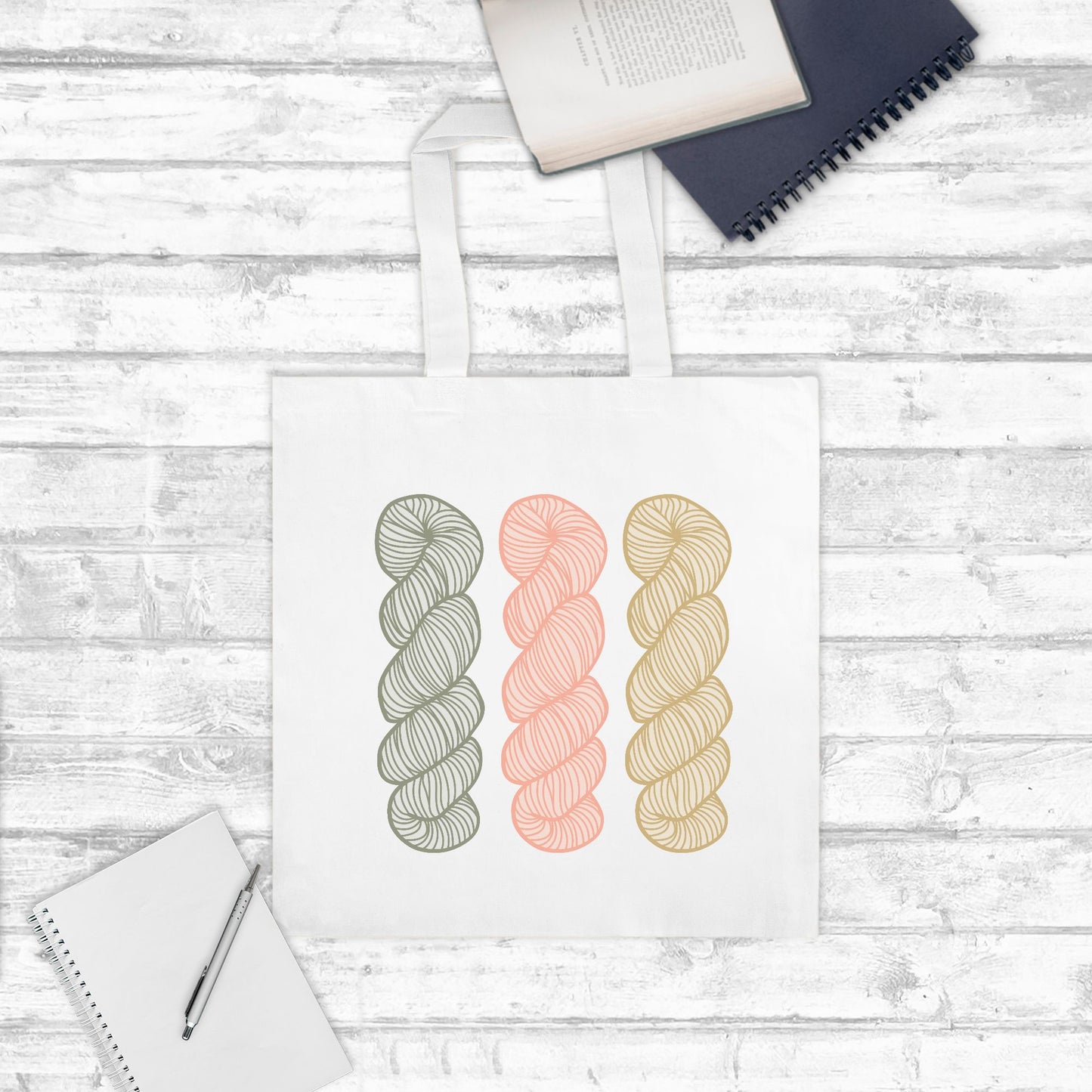 Yarn Trio Lightweight Tote Bag - Stylish, Practical, and Perfect for Yarn Enthusiasts