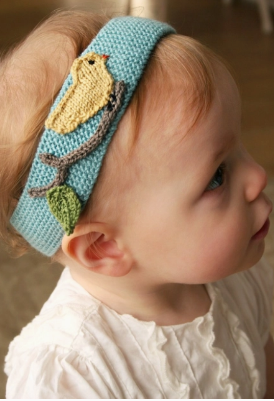 Birds and Bees Knitting Pattern - Bird-on-a-Branch & Bumblebee Headbands