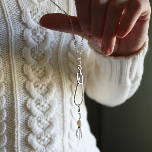 Handcrafted Stitch Marker Necklace - Ellipse