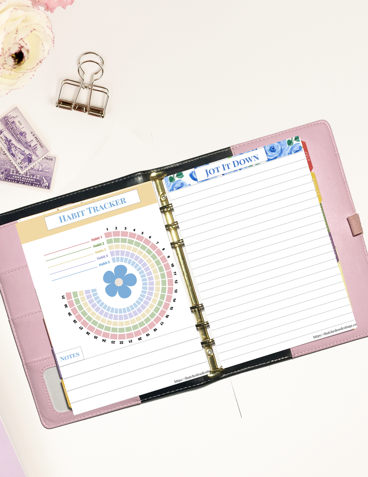 Focus & Flourish: Printable Floral Productivity Kit for Inspired Planning - Instant Download