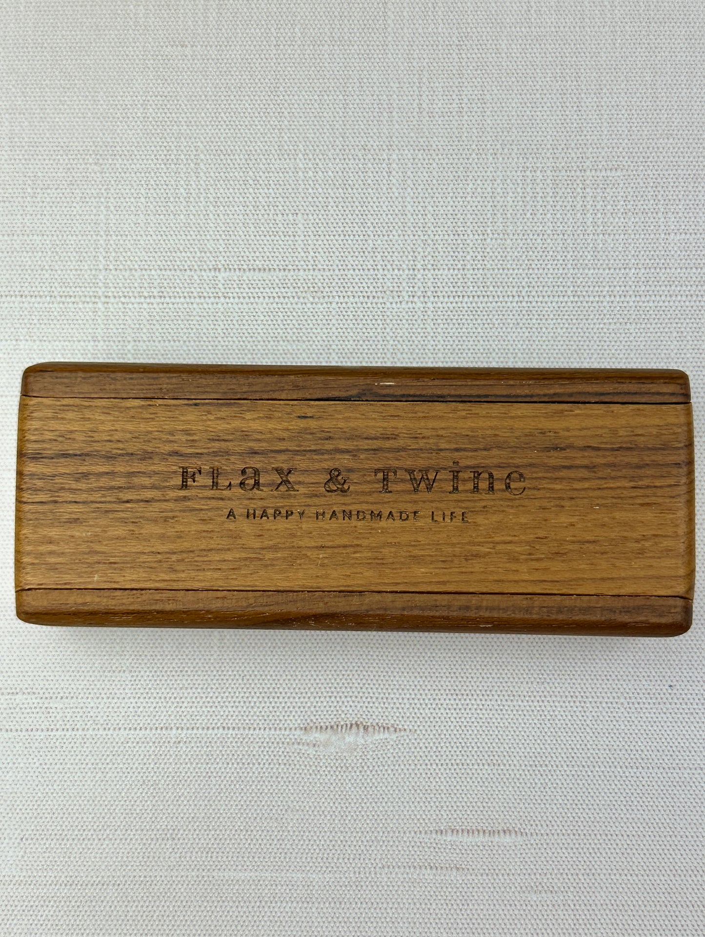 Teak Notions Box by Flax & Twine