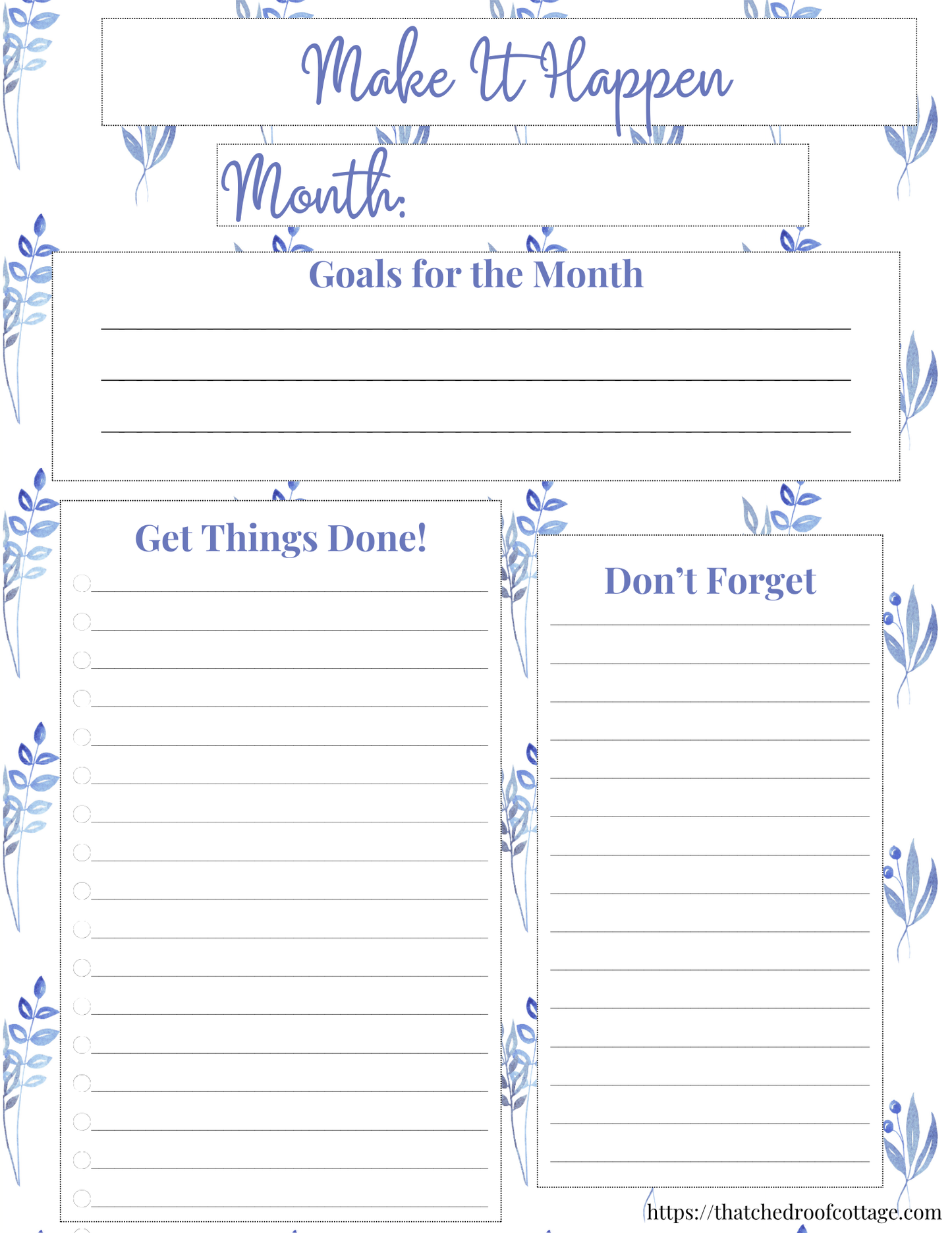Focus & Flourish: Printable Floral Productivity Kit for Inspired Planning - Instant Download