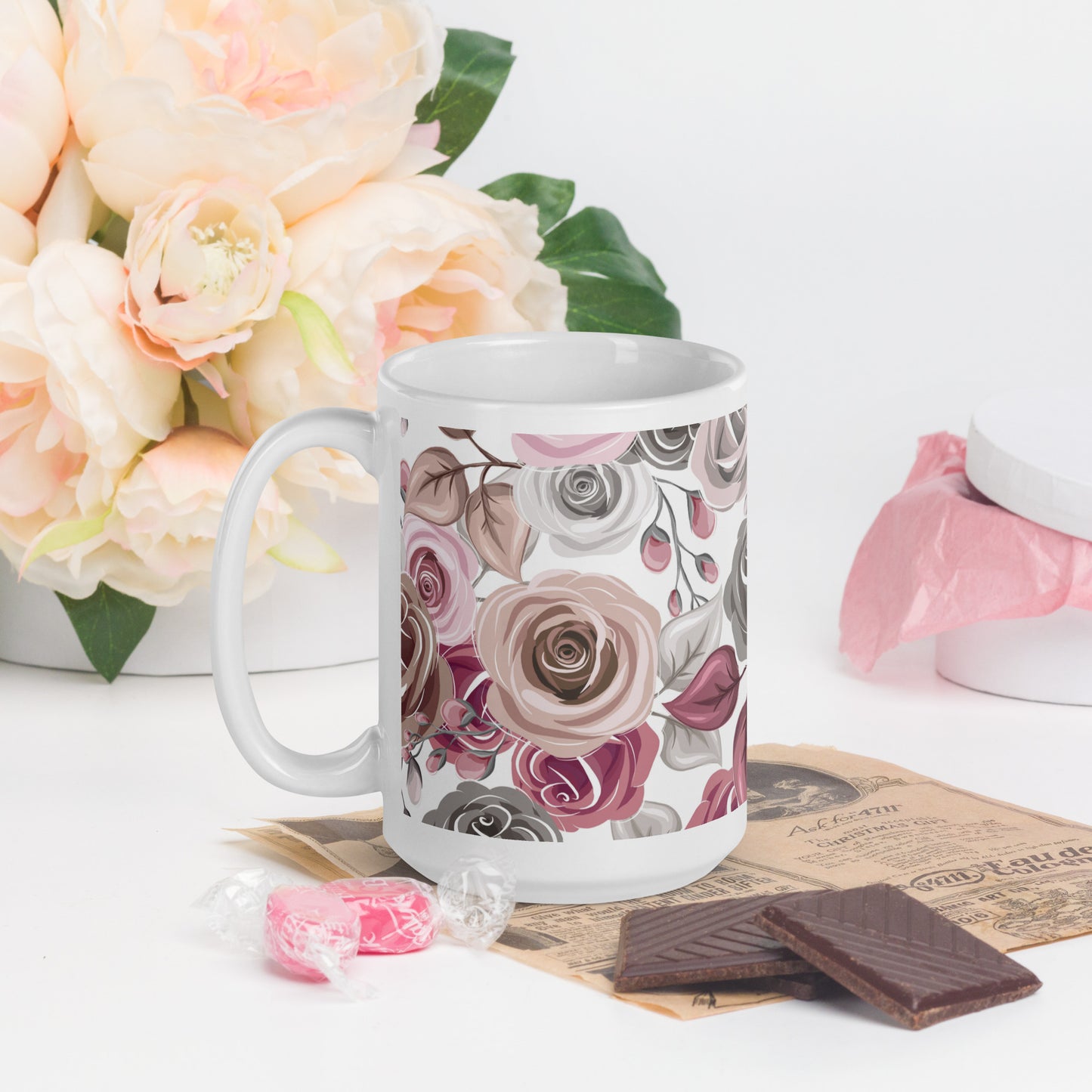 Charming Roses Mug 11oz, 15oz